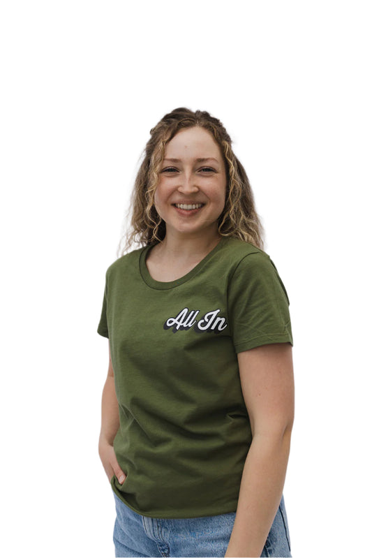 All In Cursive Women's Tee