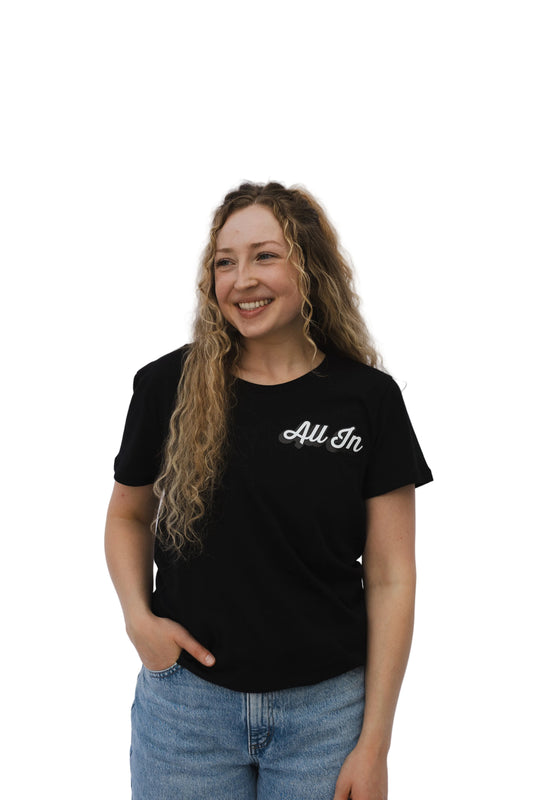 All In Cursive Tee (Womens)