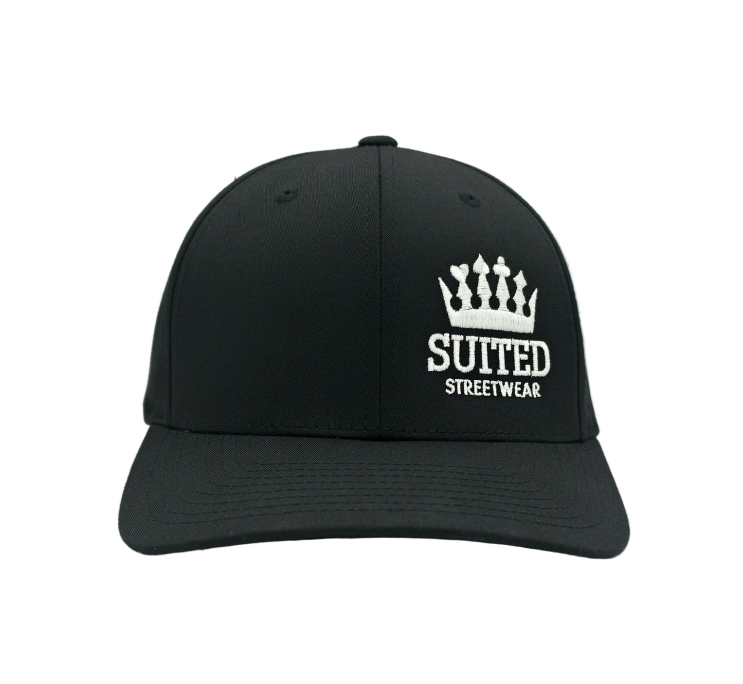 Suited Streetwear Crown Logo Fitted Hat - Black